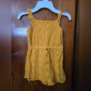 Girls Mustard Yellow Romper Size 3-4